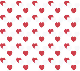 Hearts background. Vector seamless pattern.

