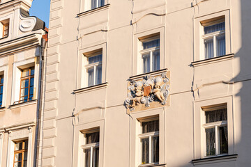 Decooration of the building in Old Prague