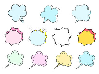 conversation, message, balloon, cloud, speaking, shape, cartoon, stickers