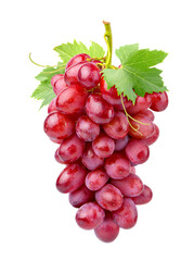 Red grape isolated on white.