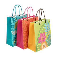 shopping bags isolated on white baclground