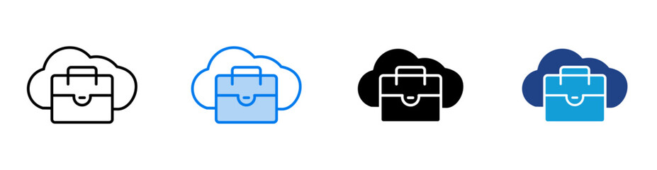 cloud computing icon set multiple style collection