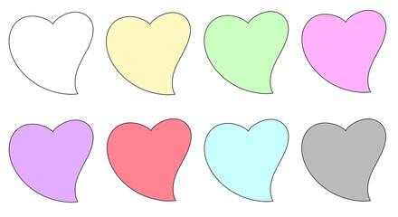 conversation, message, balloon, heart, speaking, shape, cartoon, stickers