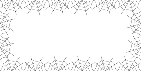 Spider web frame for Halloween vector illustration