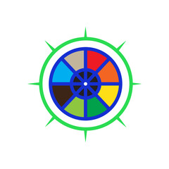 compass and target art logo icon