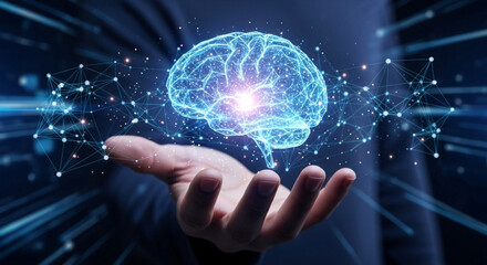 Artificial intelligence ai brain technology neural network machine learning deep learning concept