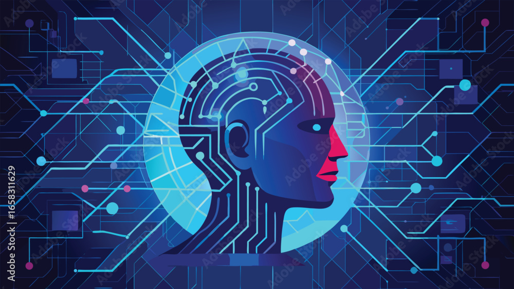 Poster a sleek abstract background with gold and black lines, representing a fusion of technology and elega