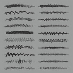 STITCH BRUSHES
A selection of illustrator vector brushes for Fashion Cads including topstitch, overstitch, overlocking and decorative stitches and trims.