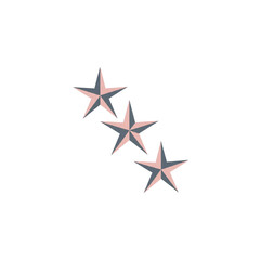 Obraz premium Three stylish stars illustration for decoration, simple design, and various creative projects