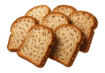 Slices of multigrain bread.