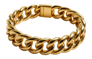 Gold chain bracelet on .