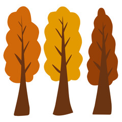 Autumn trees vector illustration