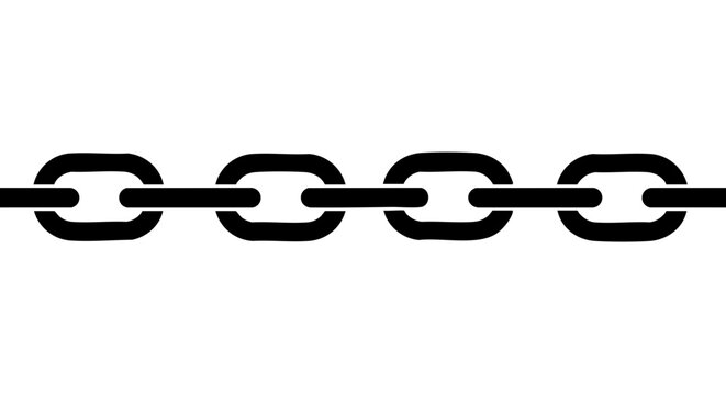 An abstract image of a strong chain with connected links symbolizing connection and strength.