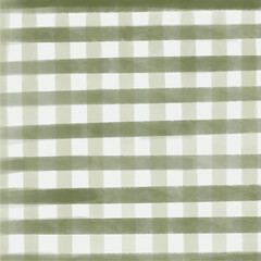 Hand Drawn White Green Plaid Background
