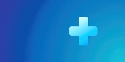 Obraz premium Soft Blue Background with Minimalist Plus Sign Overlay Design