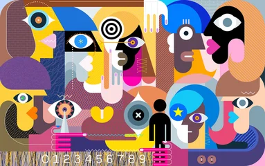 Keuken achterwand Abstracte kunst Large Group of People  ©  danjazzia