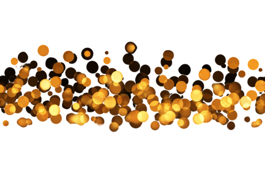 Golden bokeh lights horizontal banner - Powered by Adobe