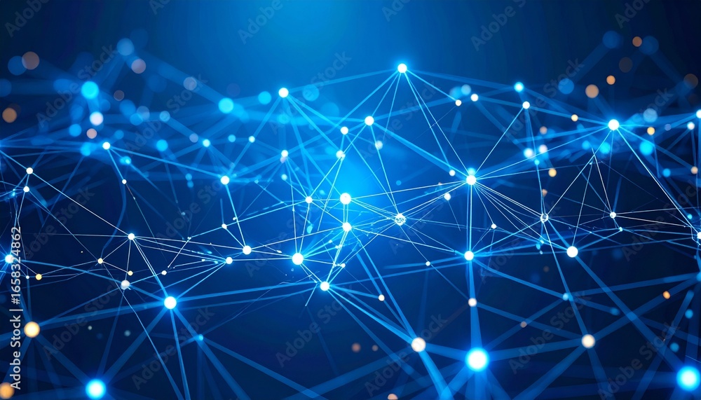 Poster abstract digital network connection in a technological background