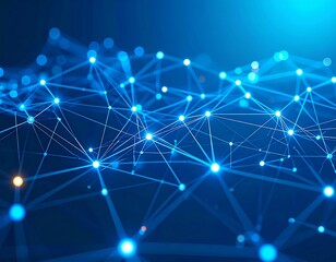 Abstract visualization of neural networks and data connections