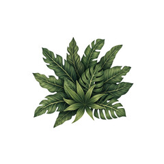 Fototapeta premium Vibrant Green Leaves Action, Nature Subject, Indoor Environment, Illustration Content Type, Close-up Viewpoint, Natural Beauty Concept