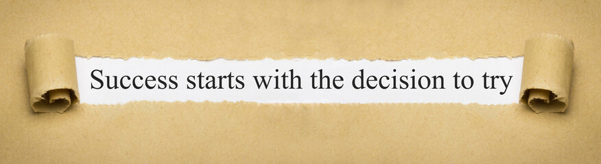 Success starts with the decision to try