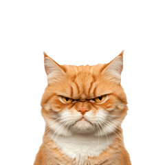 Obraz premium Angry cat showing an expressive and upset facial expression