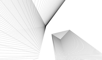 Abstract linear architecture vector 3d background