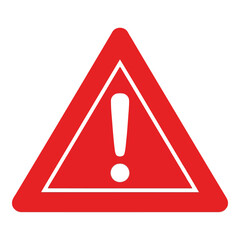 Red triangle warning sign with exclamation mark