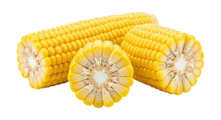 Isolated Fresh Corn on the Cob