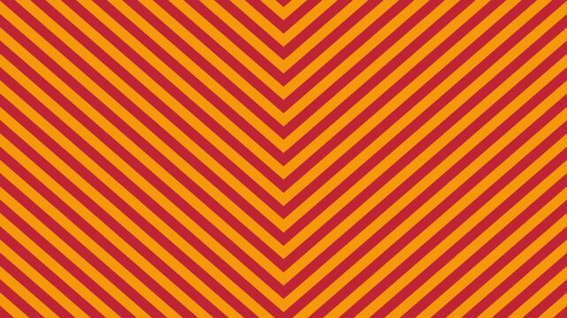A vibrant geometric pattern featuring diagonal chevron arrow stripes in bold orange and red colors. Perfect for energetic music video backgrounds, motion graphic transitions, retro stage visuals, and 