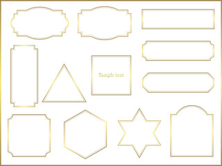 シンプルで綺麗なゴールドのクラシックフレームセット