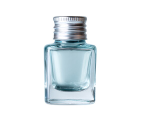 Small bottle of perfume on a transparent background