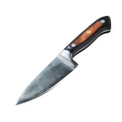Knife with a wooden handle and a silver blade