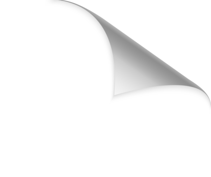 Vector, business, paper, frame, book, label, Folded paper. Curved corner paper with shadow. Png White page rotates bottom right on transparent background.	