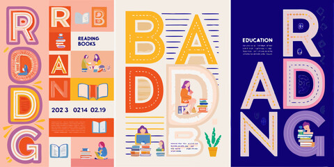 Reading Books Education Poster Design
