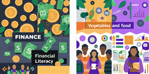 Finance and Financial Literacy with Vegetables and Food