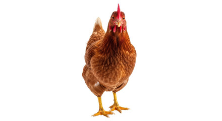 Isolated Brown Hen