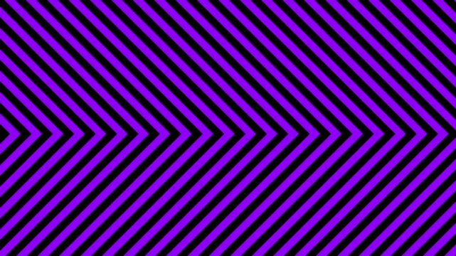 A bold graphic background animation featuring seamless looping diagonal stripes forming a continuous chevron or V-shaped pattern moving across the screen. Colored in vibrant violet purple and black fo