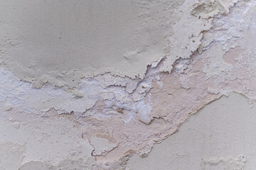White cracked wall concrete background