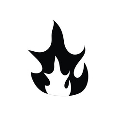 fire logo icon illustration flat