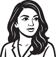 girl with long hair vector