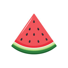 Ripe Watermelon Slice with Many Seeds, Isolated - AI Generated