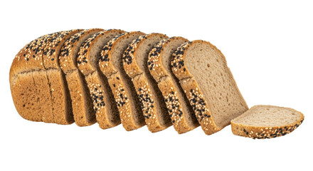 Isolated Sliced Seed Bread