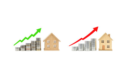 Home financial growth on transparent background png