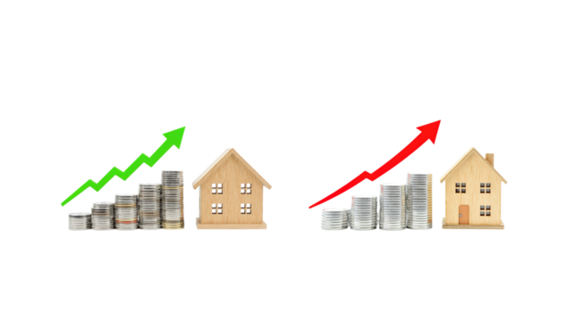 Home financial growth on transparent background png