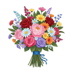 Beautiful floral arrangement isolated on transparent background transparent background