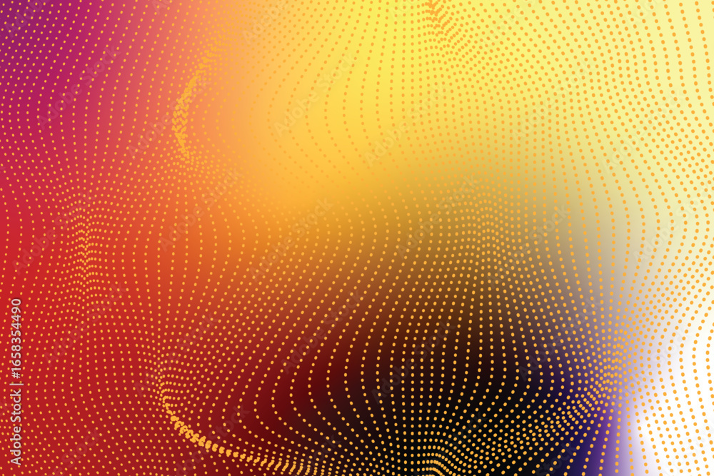 Aufkleber abstract dotted wave background with vibrant dots and gradient colors.
