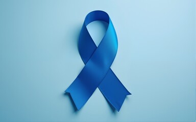 Blue ribbon for supporting people living and illness, Colon cancer, Colorectal cancer, Child Abuse awareness, world diabetes day, International Men's Day. High quality