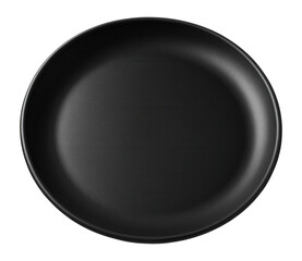 Matte black dinner plate.