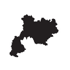 Fototapeta premium Auvergne-Rhône-Alpes Region Map Vector